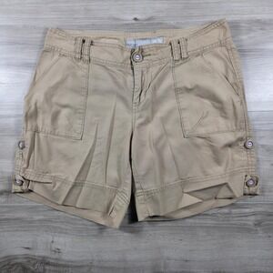 Vintage Y2K Old Navy Low Rise Shorts Chino Tan Color / Pink Accents Adjustable